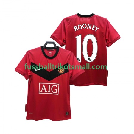 Fußballtrikots Manchester United ROONEY 10 2009 2010 Retro Kurzarm Heimtrikotsatz kaufen